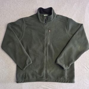 Vintage Mens Fleece Green Polartec Full Zipprr Jacket
